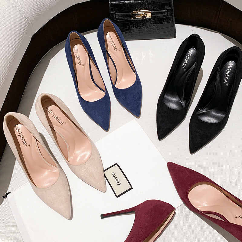 Elegant Suede Stiletto Heels for Women