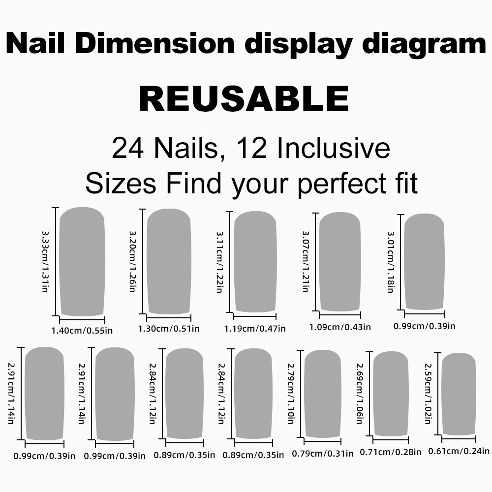 French-style nail extension wearable beauty set