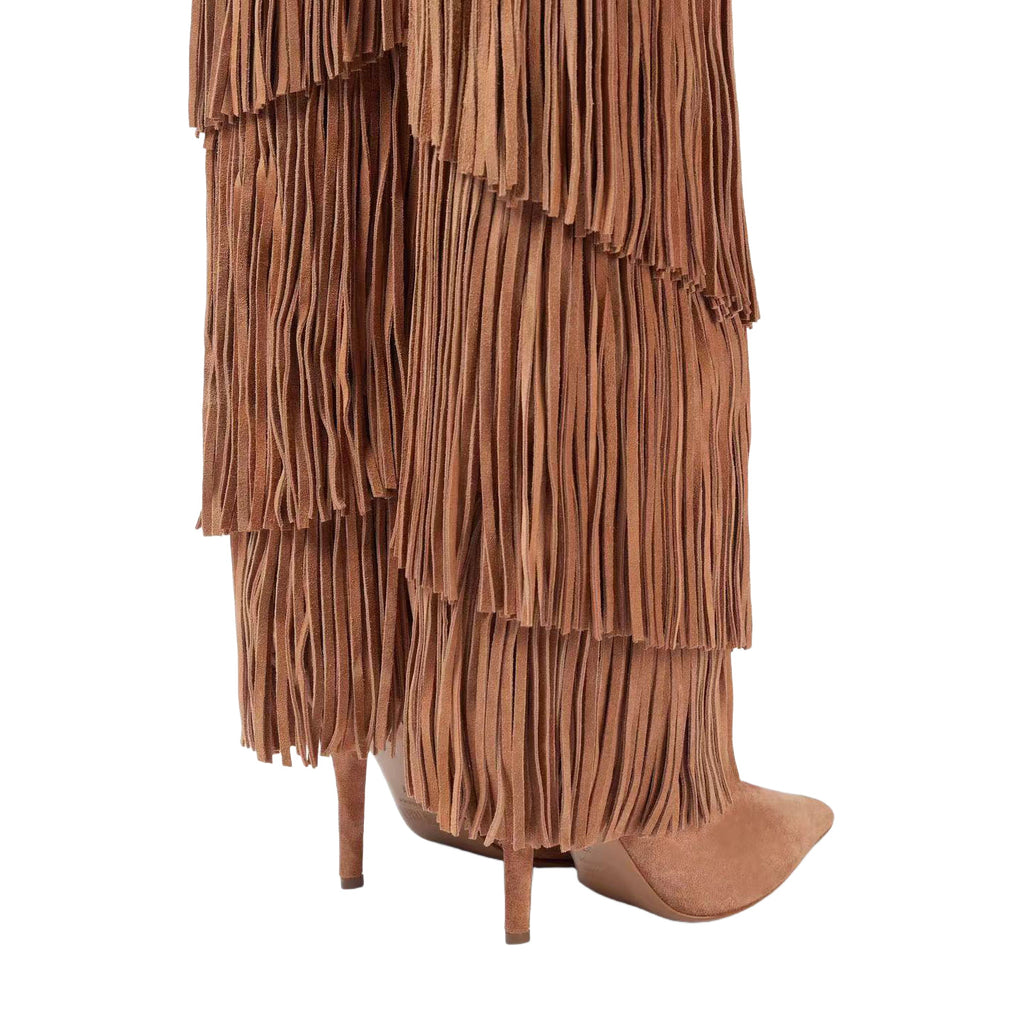 Pointed-toe stiletto boots