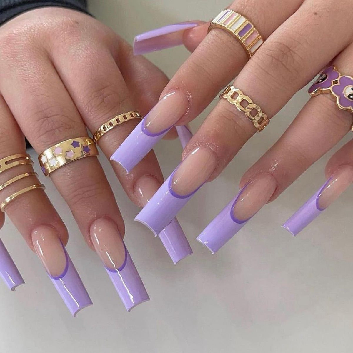 French-style nail extension wearable beauty set