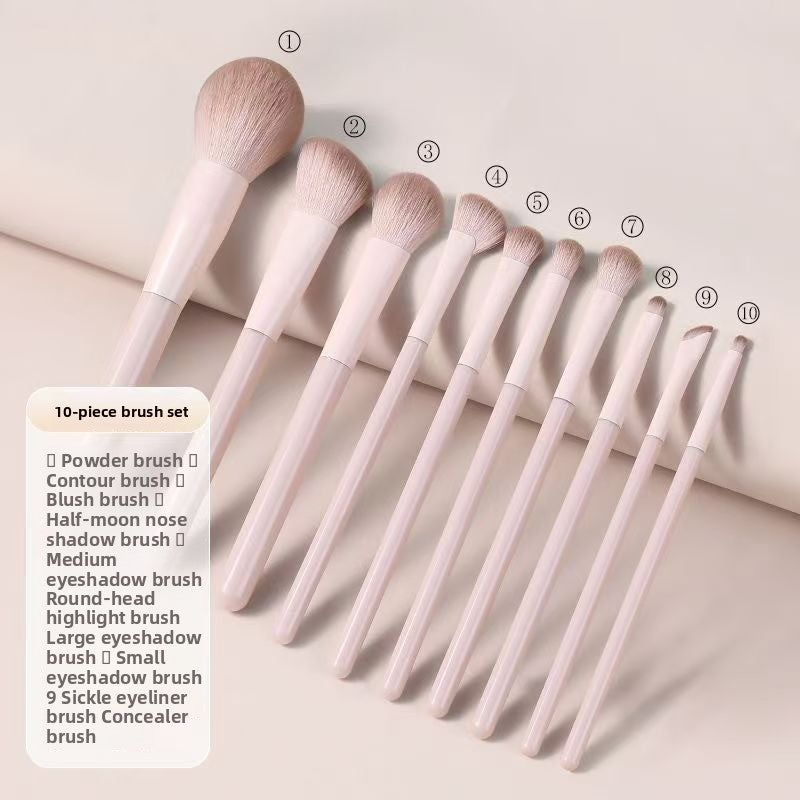 13-Piece Portable Makeup Brush Set Soft Artificial Fiber Bristles with Bag for Eyeshadow Blush Foundation