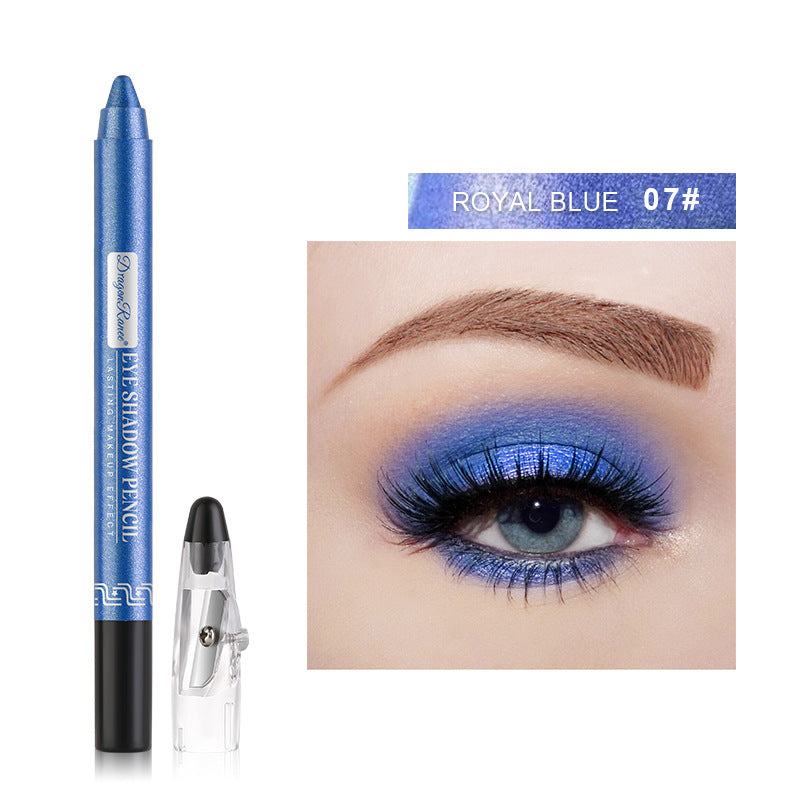 Pearlescent Creamy Eyeshadow Pencil with Built-in Sharpener Long-lasting Shimmer Eye Makeup