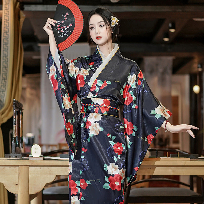 Women's Plus-Size Acetate Kimono Style Sleepwear Robe