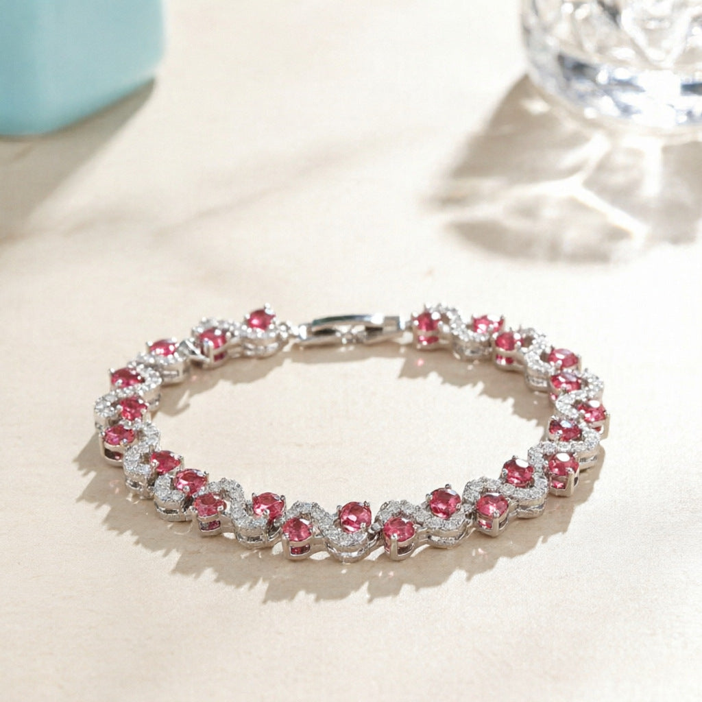 Geometric Gemstone Crystal Bracelet Women's Fashion Jewelry