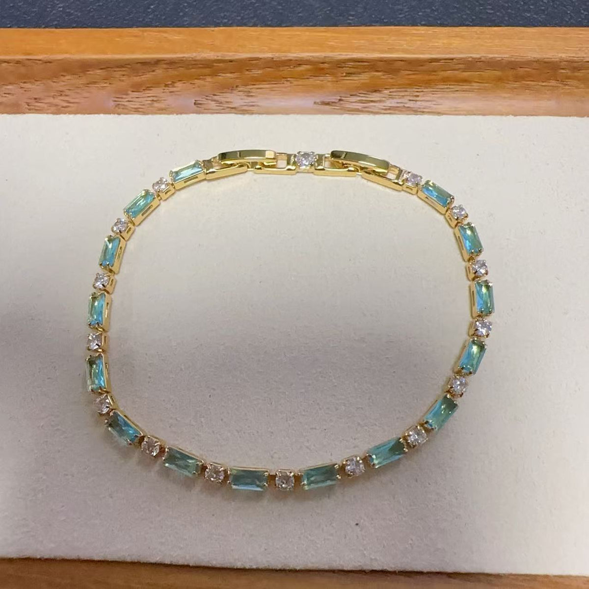 light blue bracelet female niche color matching couple jewelry