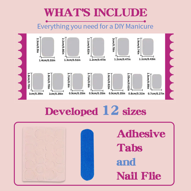 Fashionable French Electroplated Fake Nails