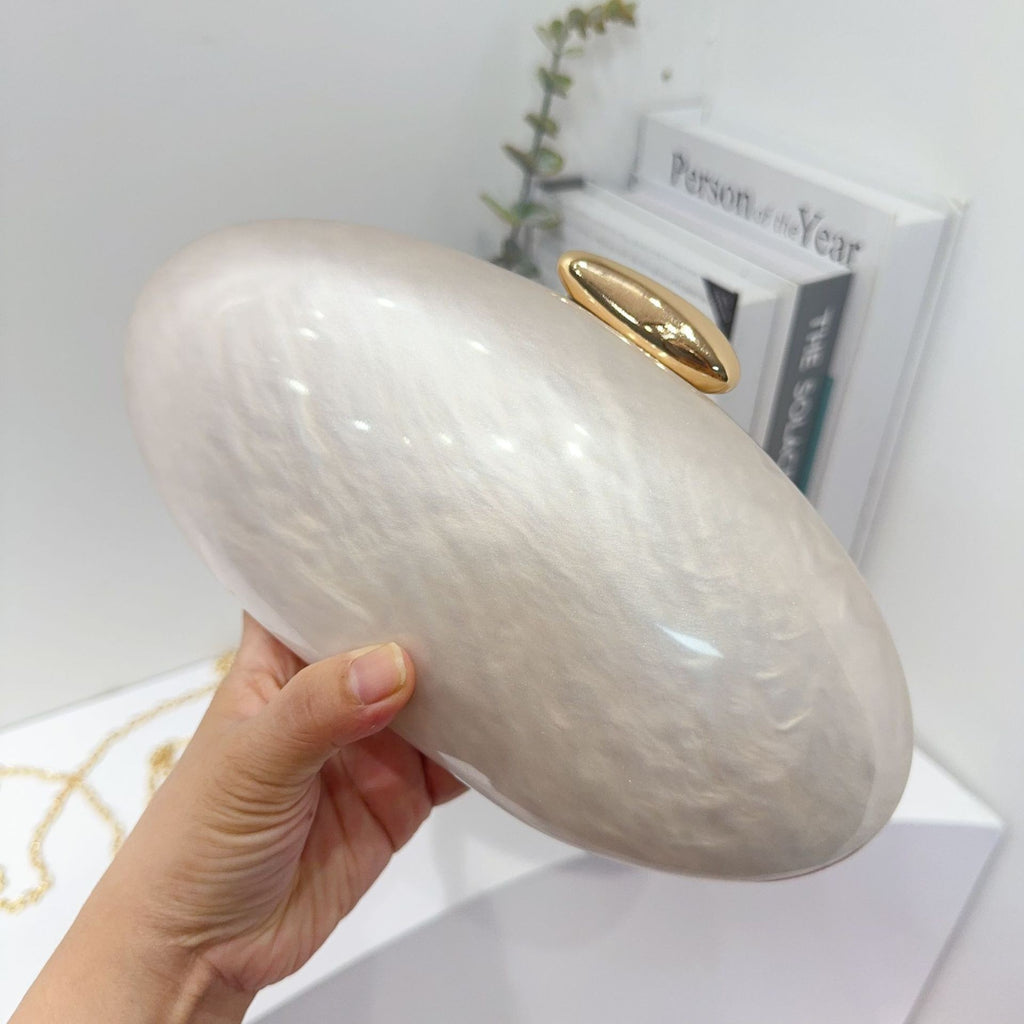 Shell Shaped Acrylic Evening Clutch Bag
