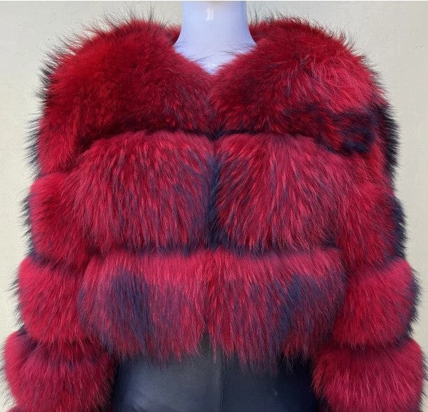 Women's Imitation Raccoon Fur Coat
