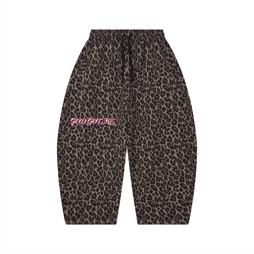 Beauty slayer Unisex Leopard Barrel Leg Sweatpants