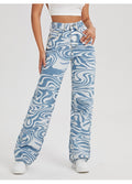 Women's High Waist Straight Leg Jeans