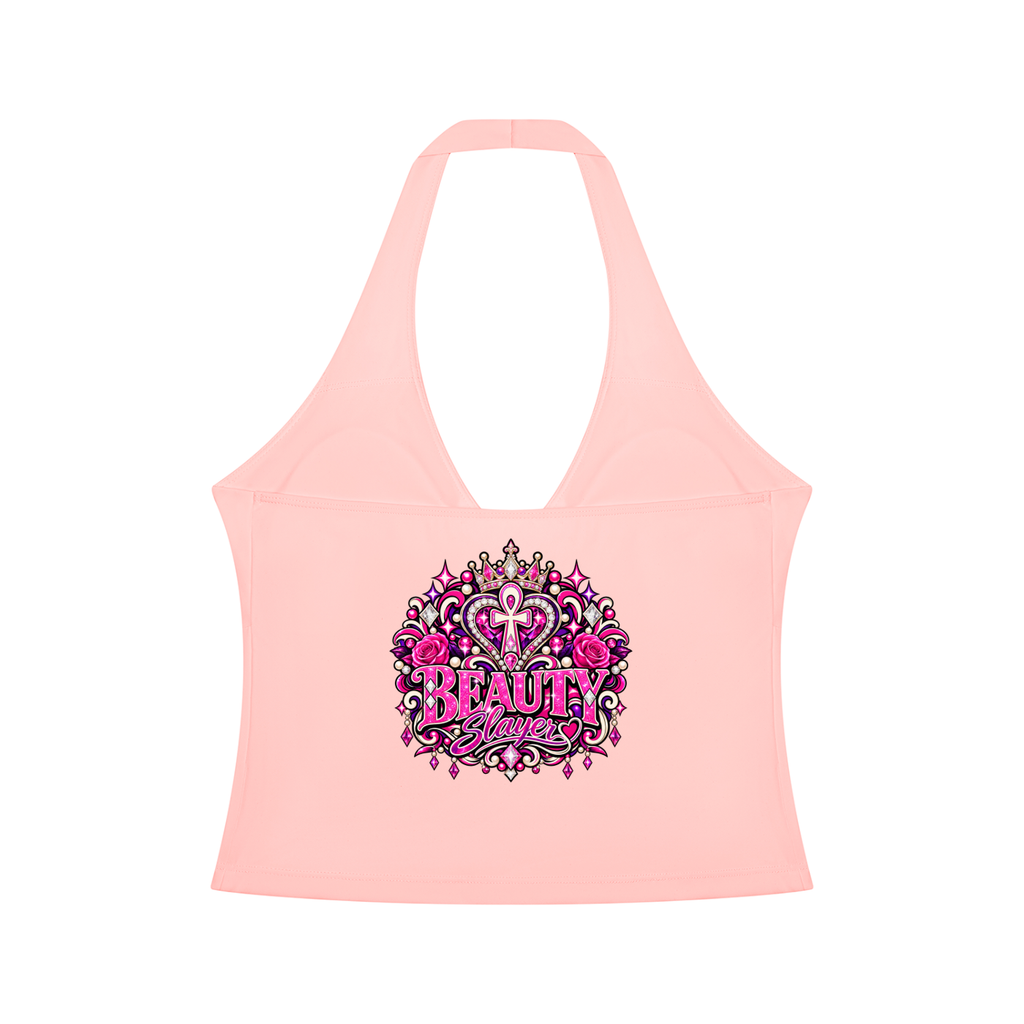Women’s Ruched Halter Yoga Tank Top