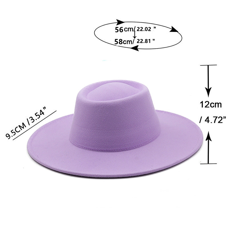 Unisex Wide Brim Woolen Hat