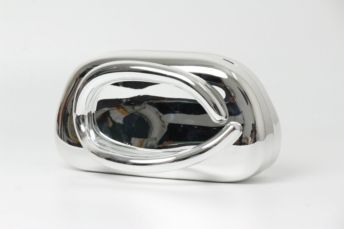 Women's Acrylic Oval Evening Bag with Chain Strap