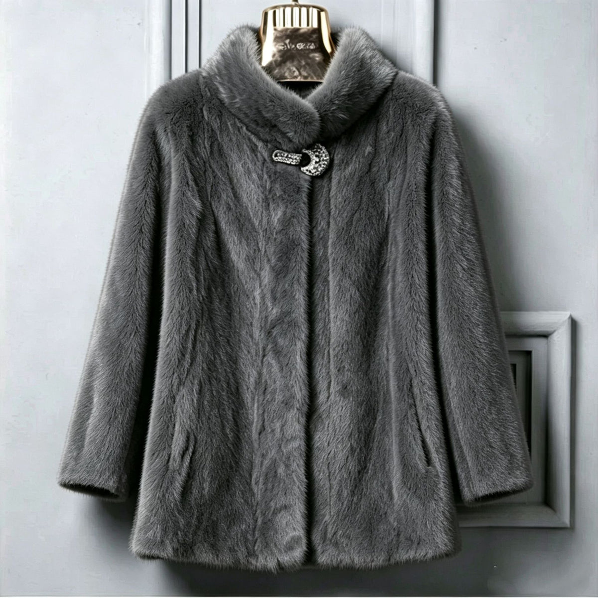 Mid-length fur coat