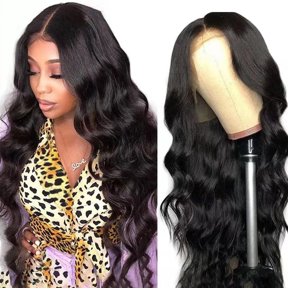 Women's Synthetic Long Curly Wig with Bangs Heat Resistant Fiber
