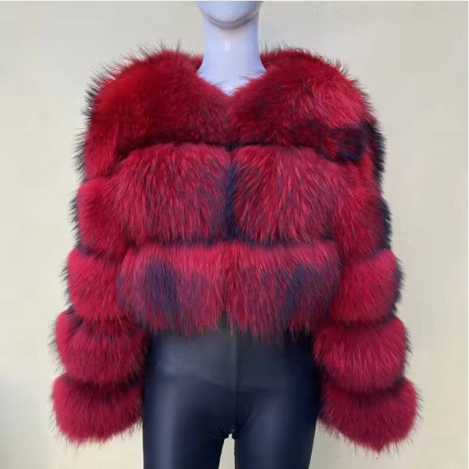 Women's Imitation Raccoon Fur Coat