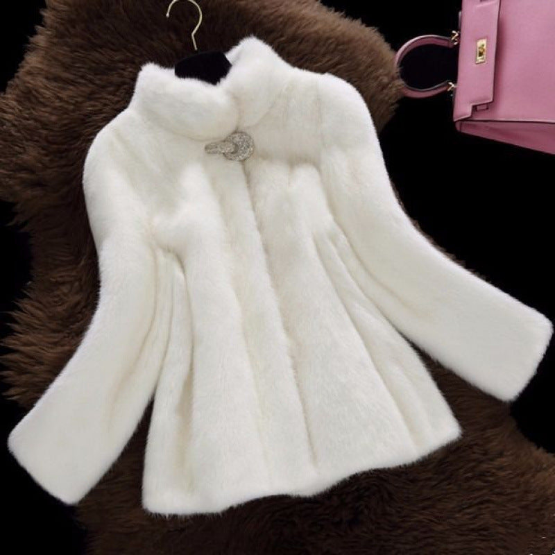 Mid-length fur coat