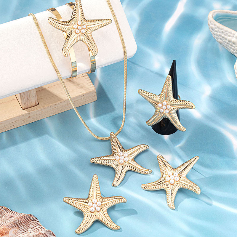 Starfish Artificial Pearl Jewelry