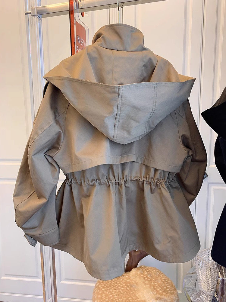 Turtleneck zip-up jacket
