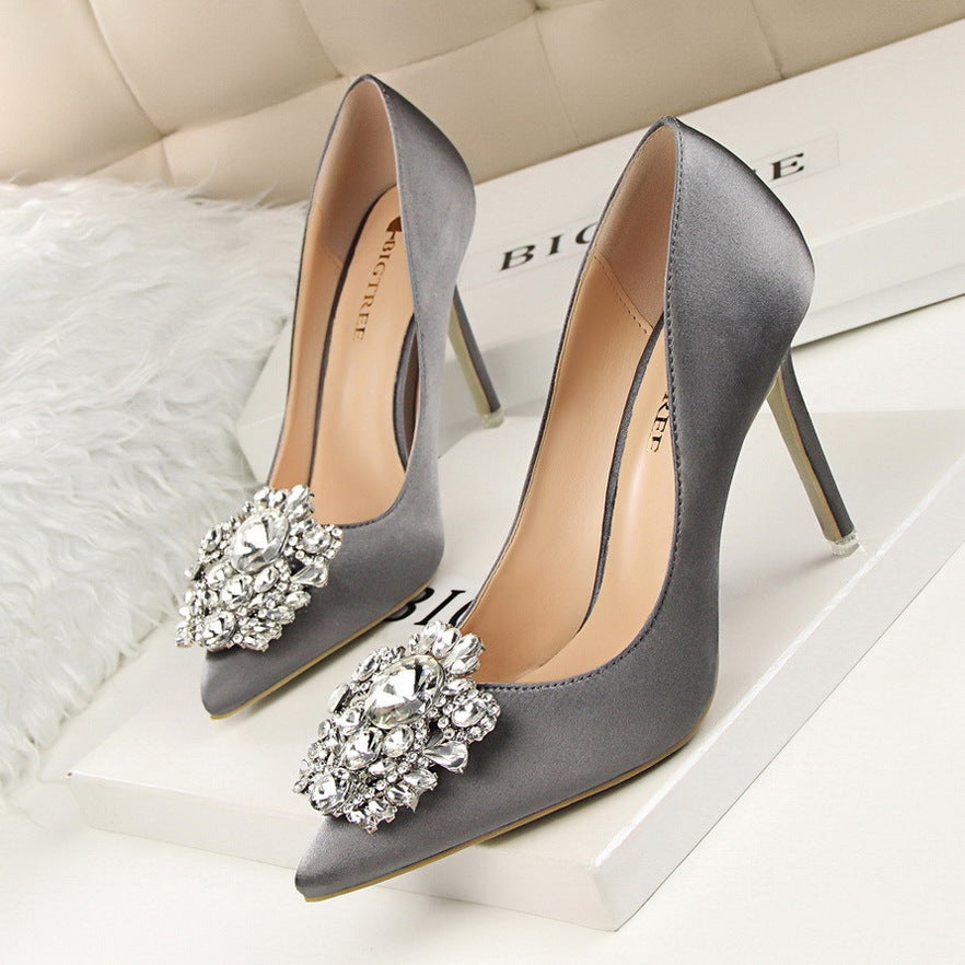 Rhinestone stiletto heels