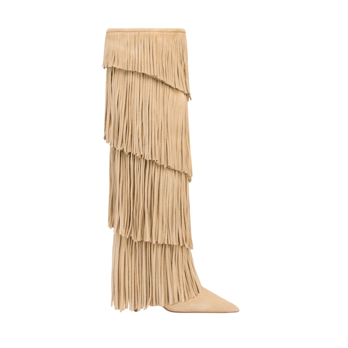 Pointed-toe stiletto boots