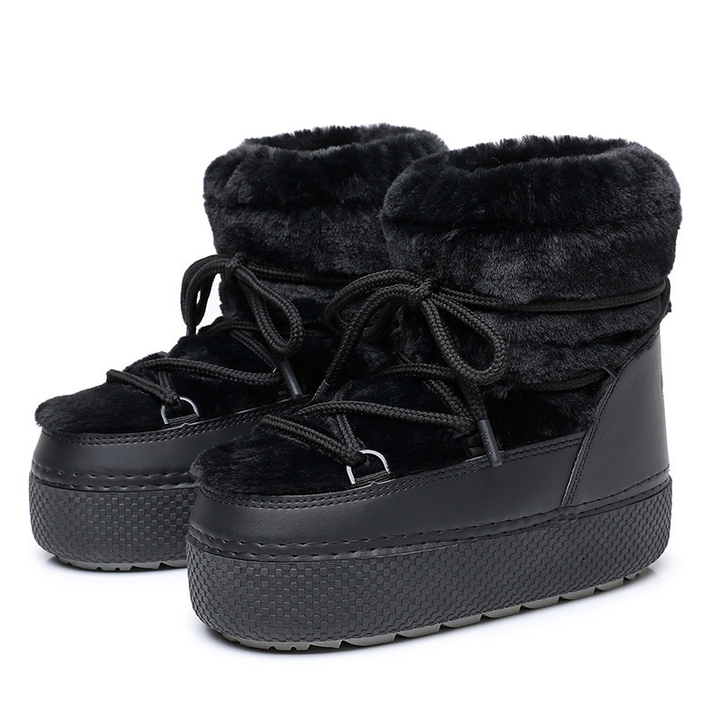 Women Winter Snow Boots Short Plush Warm Waterproof Platform Boots