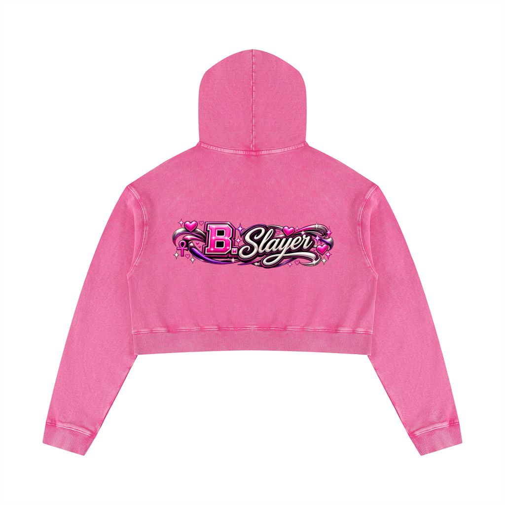 Women’s Mineral Washed Crop Hoodie