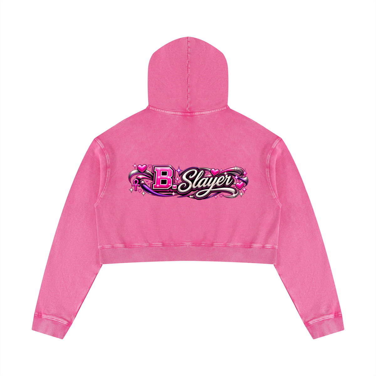 Women’s Mineral Washed Crop Hoodie
