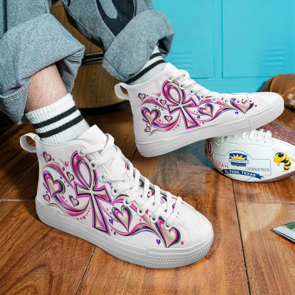 Beauty Slayer™ Royal Ankh High-Top Canvas Sneakers