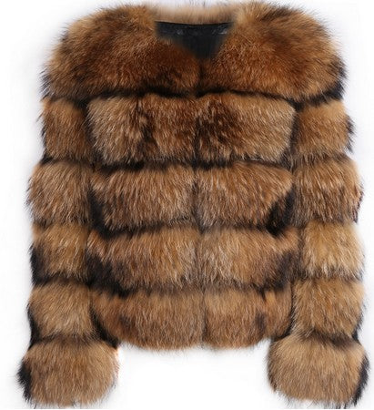Women's Imitation Raccoon Fur Coat