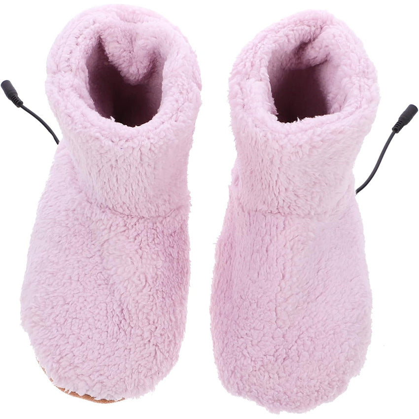 USB Heated Plush Winter Boots