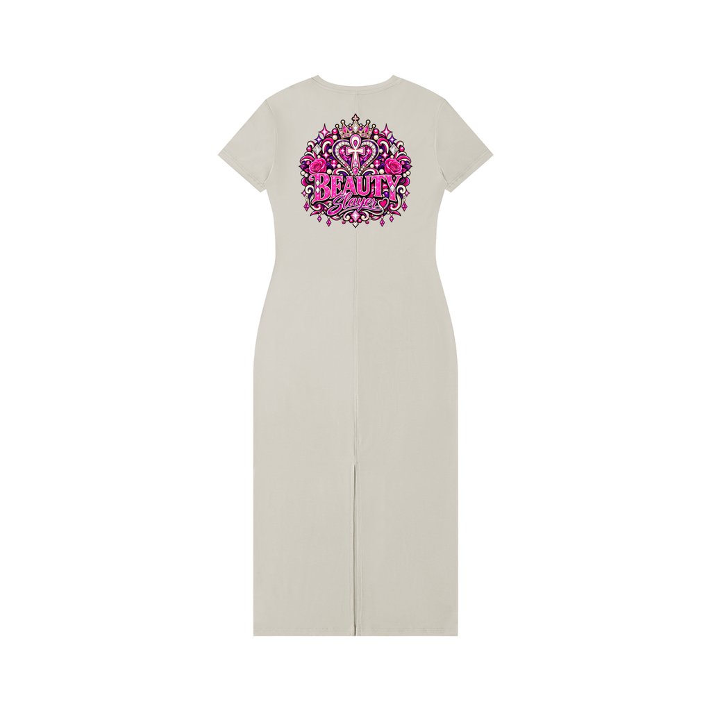 Beauty slayer Women's V-Neck Short Sleeve Maxi Dress