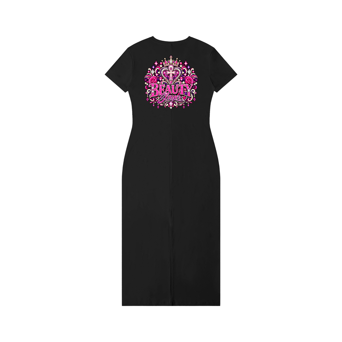Beauty slayer Women's V-Neck Short Sleeve Maxi Dress