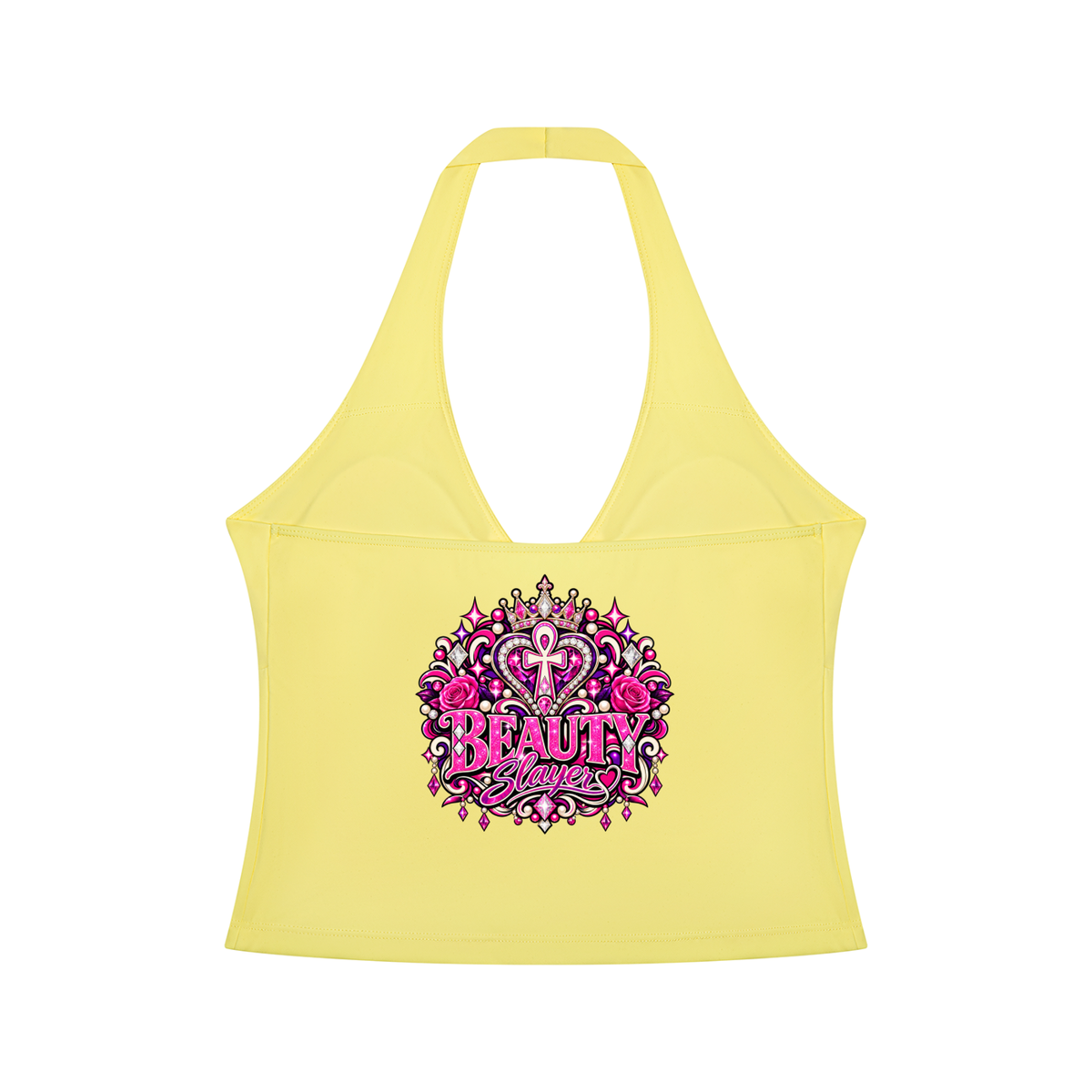 Women’s Ruched Halter Yoga Tank Top