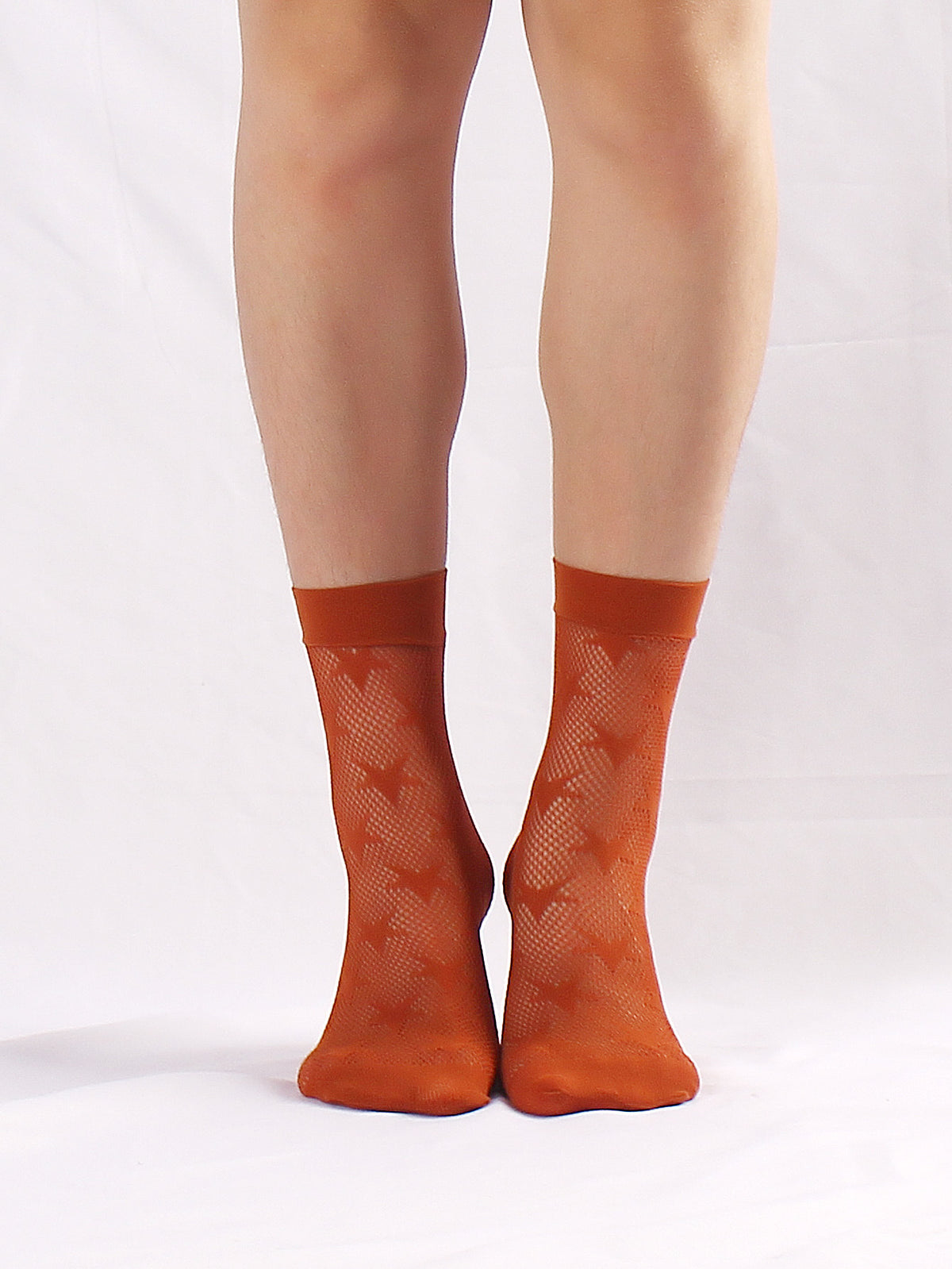 Women Hollow-Out Short Fishnet Socks Lace Trim Retro Style