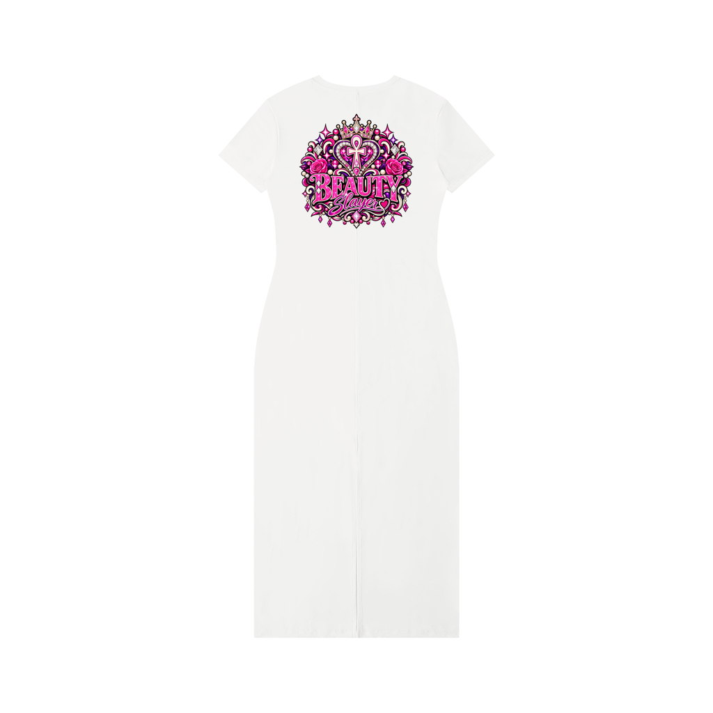 Beauty slayer Women's V-Neck Short Sleeve Maxi Dress