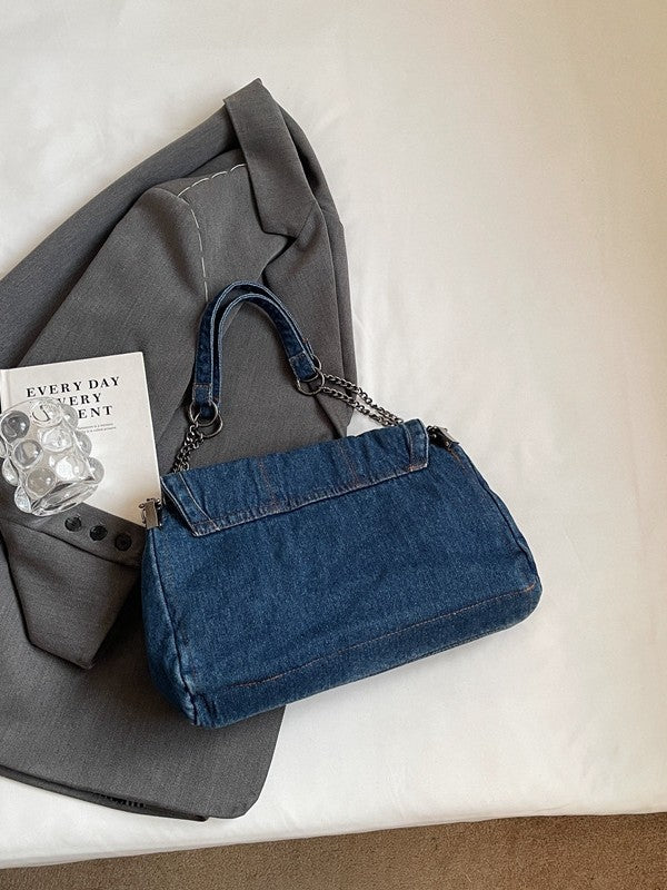 Women's casual office large-capacity denim tote bag