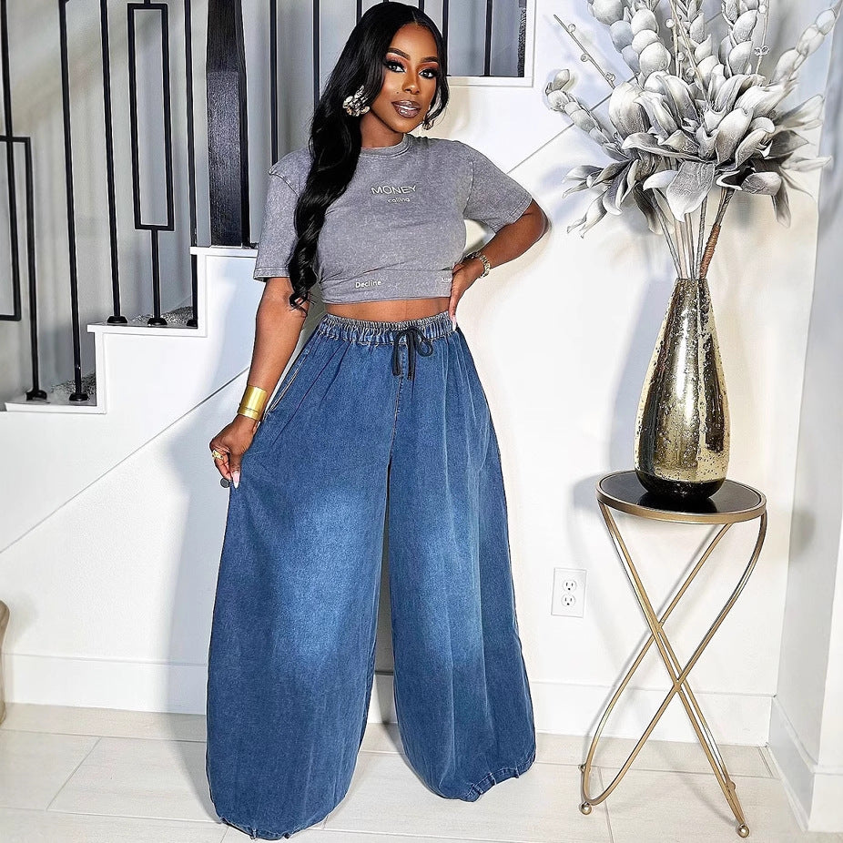 Women's Loose Fit Wide Leg Jeans
