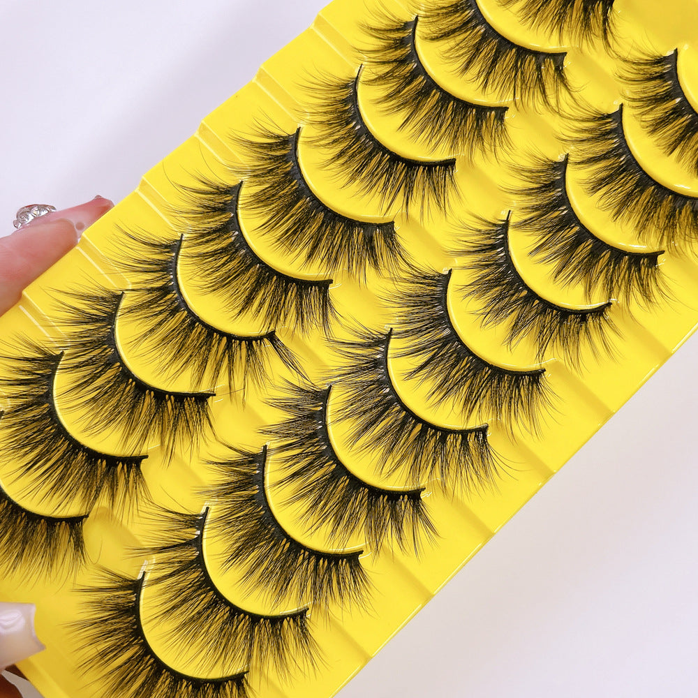 Cat Eye False Eyelashes 10 Pairs Natural Thick Strip Lashes