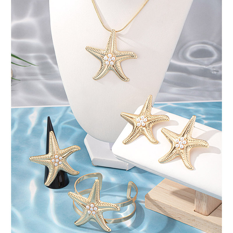 Starfish Artificial Pearl Jewelry