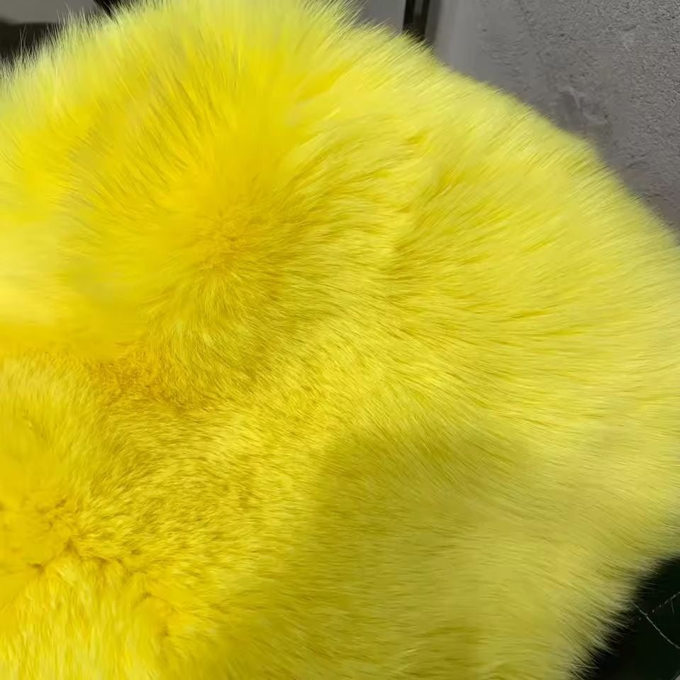 Womens Imitation Fur Jacket Short Warm V-Neck Faux Fur Coat