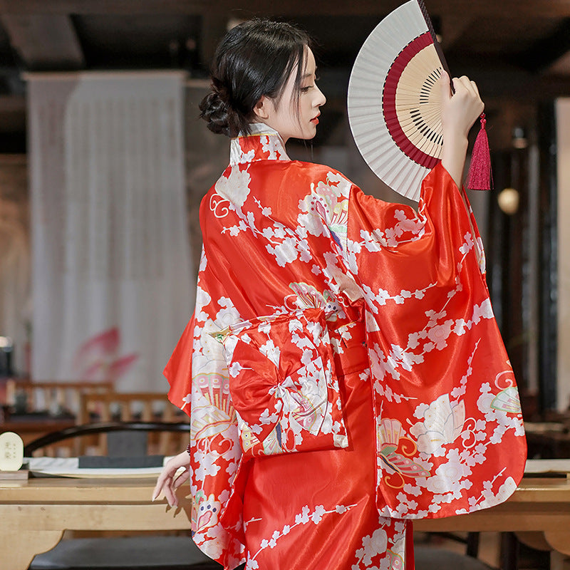 Women's Plus-Size Acetate Kimono Style Sleepwear Robe