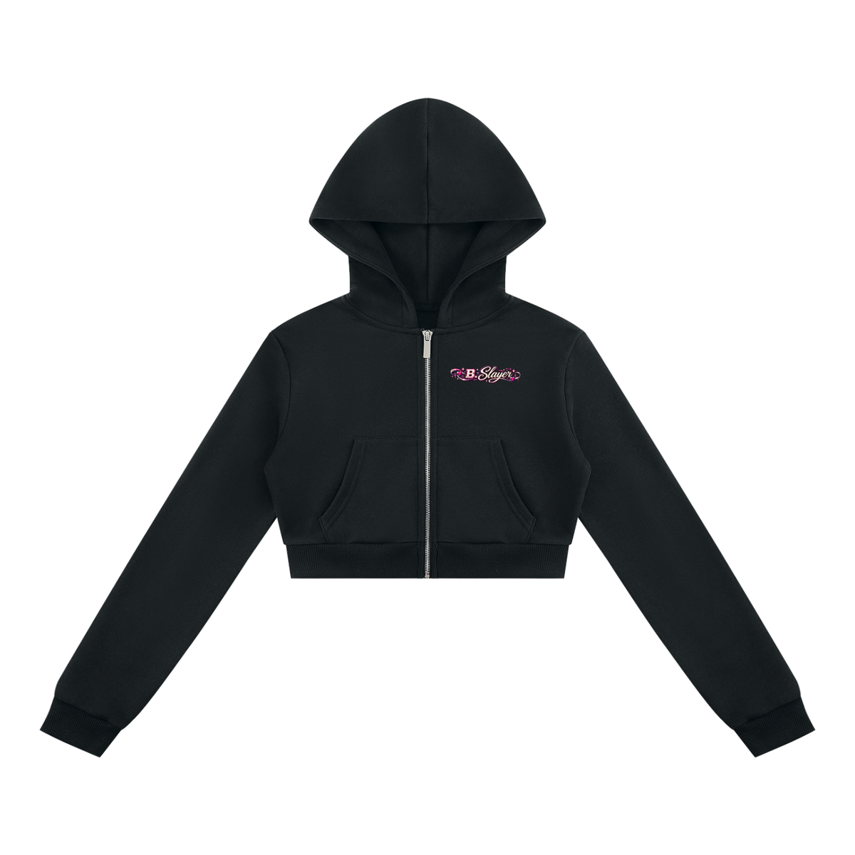 Women's Cropped Full Zip Hoodie